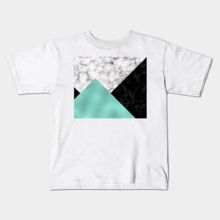 Mint marble V Kids T-Shirt